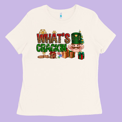 What's Crackin Christmas Ladies Tee Designed By Nancycooperartshop