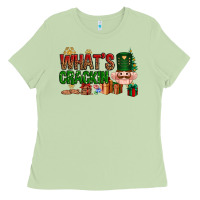 Matcha What's crackin Christmas Ladies Tee - NancyCooperArtShop