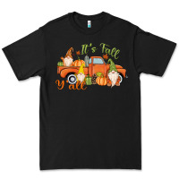 Black It's Fall Y'all Gnome Premium Tee - MaliasSmallBusiness