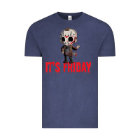 Vintage Denim Funny Friday 13th Funny Halloween Horror Vintage Tee - lanVoArt