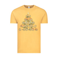 Vintage Mustard bicycle christmas tree funny biker bicyclist xmas for family long slee Vintage Tee - lanVoArt