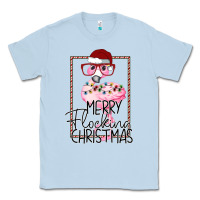 Dusty Blue Merryy Flocking Christmas Flamingo Classic Tee - Bettercallsaul