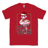 Red Merryy Flocking Christmas Flamingo Classic Tee - Bettercallsaul
