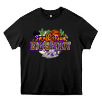 Black small town big spirit basketball Heavy Core Tee - NancyCooperArtShop