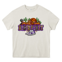 Cream small town big spirit basketball Heavy Core Tee - NancyCooperArtShop