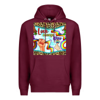 Burgundy Pride lgbtq love always wins peace gender symbol Premium Hoodie - BundleAndBundleShop