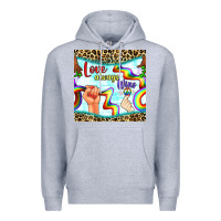 Heather Grey Pride lgbtq love always wins peace gender symbol Premium Hoodie - BundleAndBundleShop