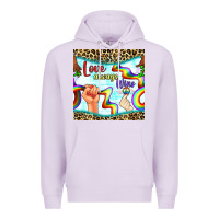 Lilac Pride lgbtq love always wins peace gender symbol Premium Hoodie - BundleAndBundleShop