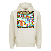 Oatmeal Heather Pride lgbtq love always wins peace gender symbol Premium Hoodie - BundleAndBundleShop