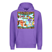Purple Pride lgbtq love always wins peace gender symbol Premium Hoodie - BundleAndBundleShop