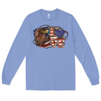 Colony Blue Love America Eagle 4th of july Long Sleeve Tee - HowdyJamesFarm