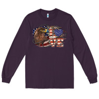 Plum Love America Eagle 4th of july Long Sleeve Tee - HowdyJamesFarm