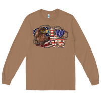 Toasted Coconut Love America Eagle 4th of july Long Sleeve Tee - HowdyJamesFarm