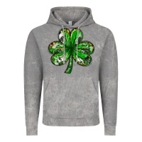 Cloud Rock shamrock with leopard and cowhide Vintage Hoodie - NancyCooperArtShop