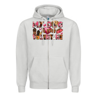 Dove Grey my dog is my valentine Zipper Hoodie - FaDigitalArtStudio