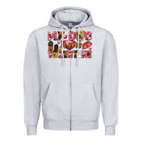 Heather Grey my dog is my valentine Zipper Hoodie - FaDigitalArtStudio