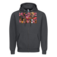 Smoke my dog is my valentine Zipper Hoodie - FaDigitalArtStudio