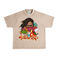 French Oak afro woman teacher life Urban Heavy Tee - NancyCooperArtShop