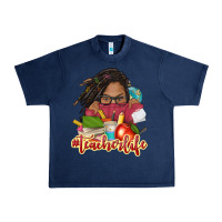 Navy afro woman teacher life Urban Heavy Tee - NancyCooperArtShop