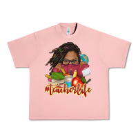 Salmon afro woman teacher life Urban Heavy Tee - NancyCooperArtShop