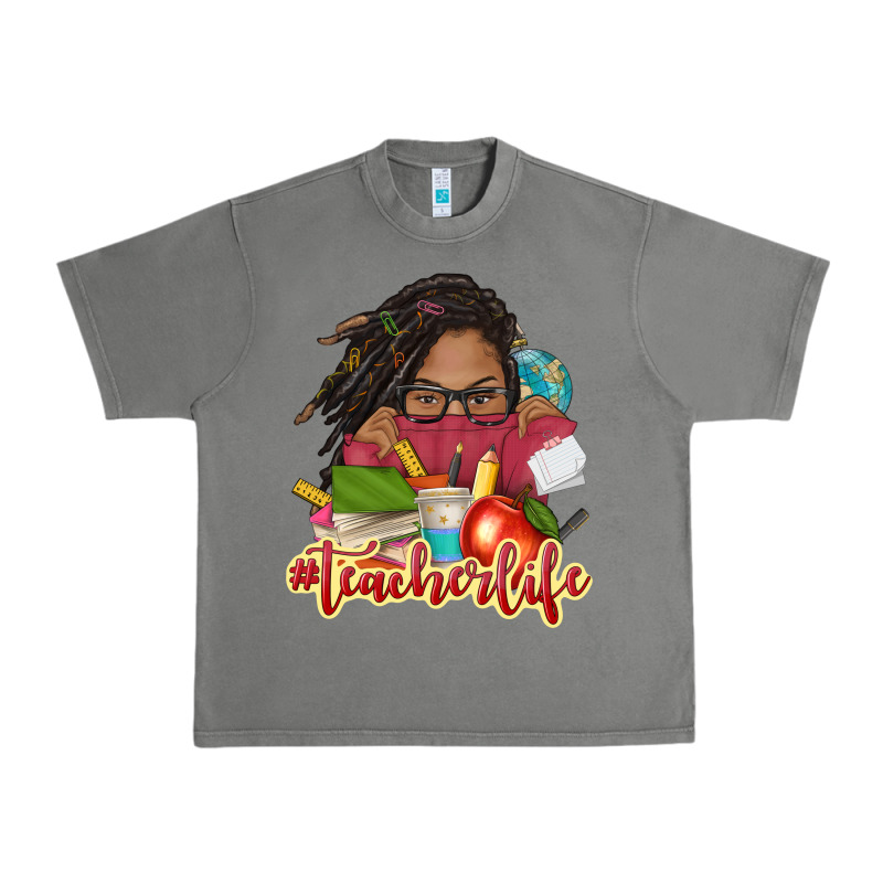 Afro Woman Teacher Life Urban Heavy Tee by NancyCooperArtShop | Teevron