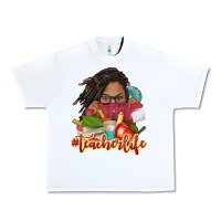 White afro woman teacher life Urban Heavy Tee - NancyCooperArtShop