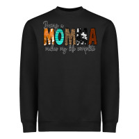 Black Being a Momma Makes My Life Complete Heavyweight Sweatshirt - CowCowDesign