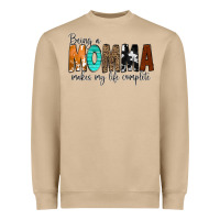 Mushroom Being a Momma Makes My Life Complete Heavyweight Sweatshirt - CowCowDesign