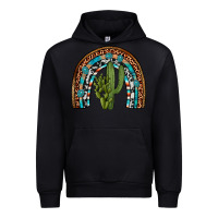 Black revize cactus gemstone rainbow Urban Hoodie - Artiststas