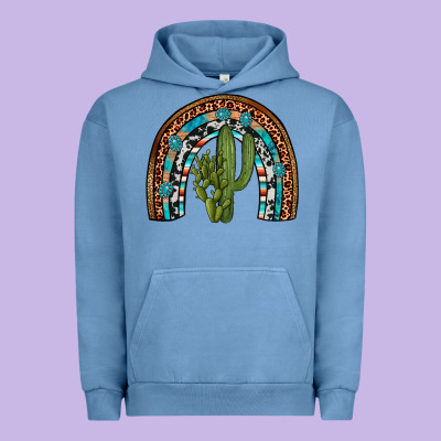Revize Cactus Gemstone Rainbow Urban Hoodie Designed By Artiststas