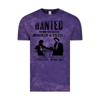Cloud Purple wanted bonnie and clyde, distressed Vintage Tee - lanVoArt