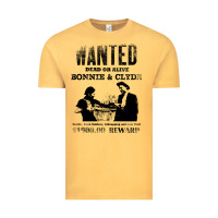 Vintage Mustard wanted bonnie and clyde, distressed Vintage Tee - lanVoArt