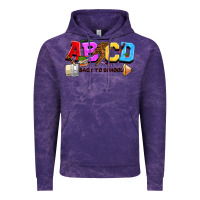 Cloud Purple abcd back to school Vintage Hoodie - NancyCooperArtShop