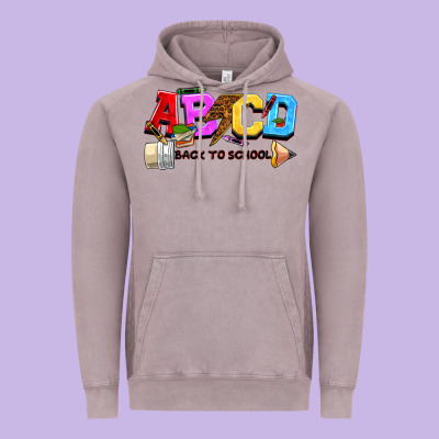Abcd Back To School Vintage Hoodie Designed By Nancycooperartshop