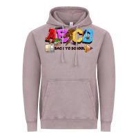 Vintage Zinc abcd back to school Vintage Hoodie - NancyCooperArtShop