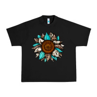 Black sunflower cowhide Urban Heavy Tee - JahusDesignShop