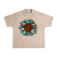 French Oak sunflower cowhide Urban Heavy Tee - JahusDesignShop