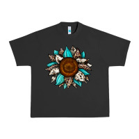 Pigment Black sunflower cowhide Urban Heavy Tee - JahusDesignShop