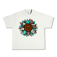 Pistachio sunflower cowhide Urban Heavy Tee - JahusDesignShop