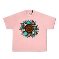 Salmon sunflower cowhide Urban Heavy Tee - JahusDesignShop