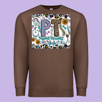 Pt Physical Therapist Premium Sweatshirt Designed By Cowhidedigitalart
