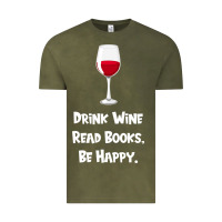 Vintage Olive drink wine, read books, be happy Vintage Tee - Bettercallsaul