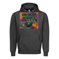 Charcoal Heather drink up witches tumbler Zipper Hoodie - BundleAndBundleShop