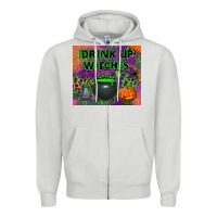 Dove Grey drink up witches tumbler Zipper Hoodie - BundleAndBundleShop