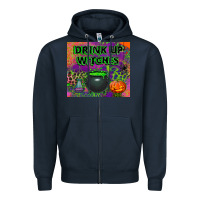 Navy drink up witches tumbler Zipper Hoodie - BundleAndBundleShop