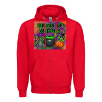 Red drink up witches tumbler Zipper Hoodie - BundleAndBundleShop