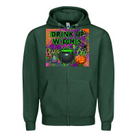 Sports Green drink up witches tumbler Zipper Hoodie - BundleAndBundleShop