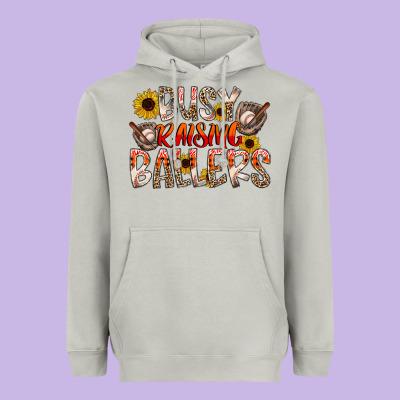 Busy Raising Ballers Heavyweight Hoodie Designed By Cowhidedigitalart