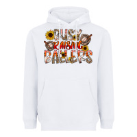 White Busy Raising Ballers Heavyweight Hoodie - CowhideDigitalArt