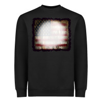 Black America Wood Flag with bBeach Effect Heavyweight Sweatshirt - CowCowDesign